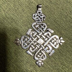 Ethiopian Coptic Cross Silver Pendant